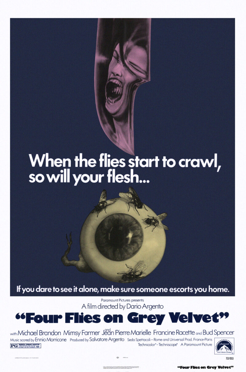 FOUR FLIES ON GREY VELVET